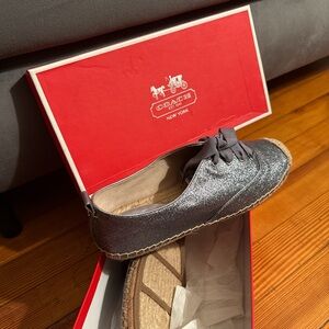 Coach Women’s Gray/Blue Espadrille Shoes